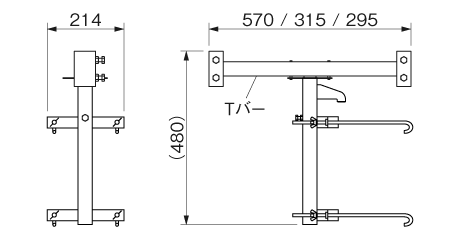 サインホルダー SBH-CN 寸法図