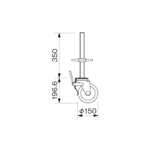 ジャッキ付車輪 JC15AT