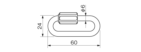 とめの助 環つき 寸法図